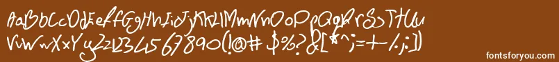 Шрифт BnFontboy – белые шрифты на коричневом фоне