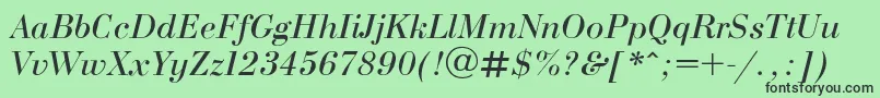 BodoniE Font – Black Fonts on Green Background