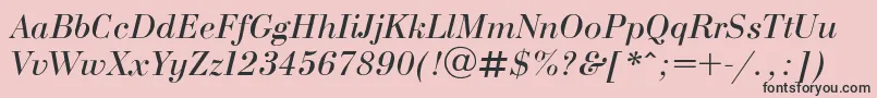 BodoniE Font – Black Fonts on Pink Background