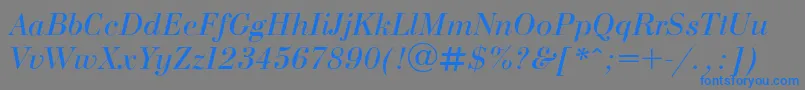 BodoniE Font – Blue Fonts on Gray Background