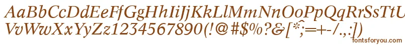 C790RomanItalic-Schriftart – Braune Schriften
