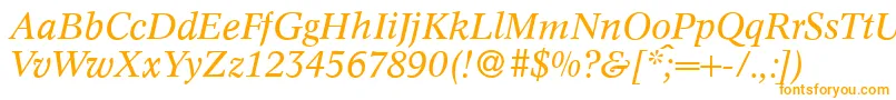 C790RomanItalic-Schriftart – Orangefarbene Schriften