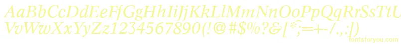C790RomanItalic-Schriftart – Gelbe Schriften