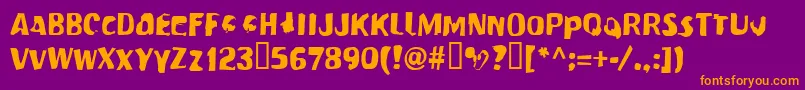 Modernconformist Font – Orange Fonts on Purple Background