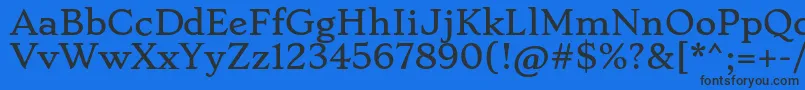 StokeRegular Font – Black Fonts on Blue Background