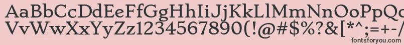 StokeRegular Font – Black Fonts on Pink Background