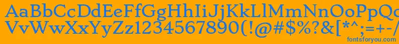 StokeRegular Font – Blue Fonts on Orange Background