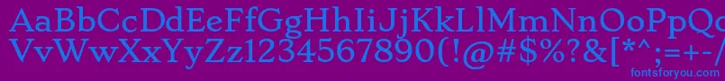 StokeRegular Font – Blue Fonts on Purple Background