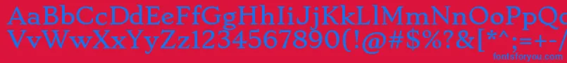 StokeRegular Font – Blue Fonts on Red Background