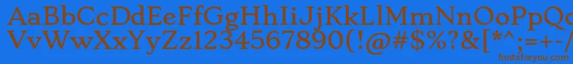 StokeRegular Font – Brown Fonts on Blue Background