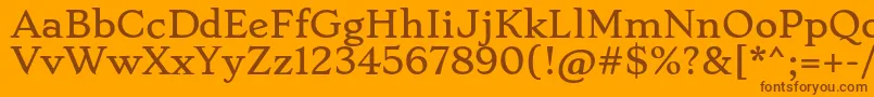 StokeRegular Font – Brown Fonts on Orange Background