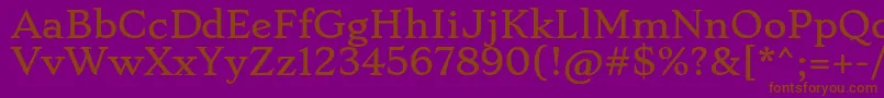 StokeRegular Font – Brown Fonts on Purple Background