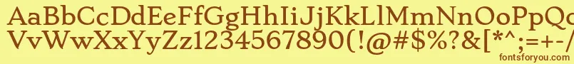 StokeRegular Font – Brown Fonts on Yellow Background