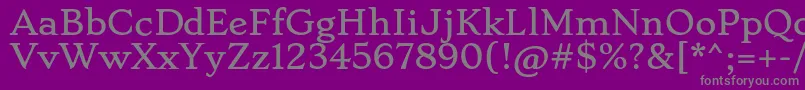 Czcionka StokeRegular – szare czcionki na fioletowym tle