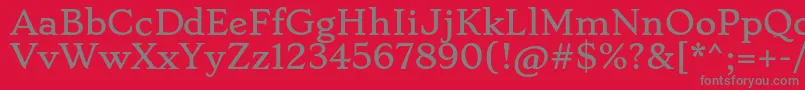 StokeRegular Font – Gray Fonts on Red Background