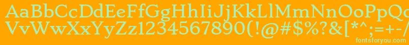StokeRegular Font – Green Fonts on Orange Background