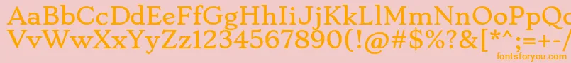 StokeRegular Font – Orange Fonts on Pink Background