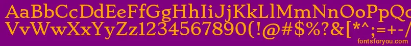 StokeRegular Font – Orange Fonts on Purple Background