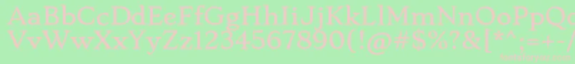 StokeRegular Font – Pink Fonts on Green Background