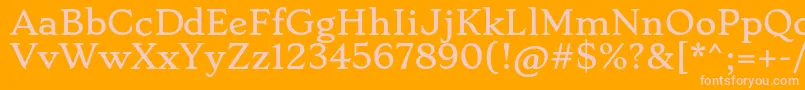 StokeRegular Font – Pink Fonts on Orange Background