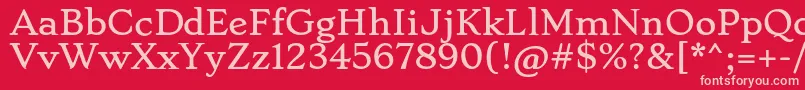 StokeRegular Font – Pink Fonts on Red Background