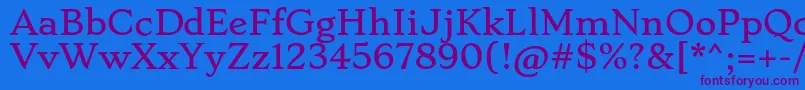 StokeRegular Font – Purple Fonts on Blue Background