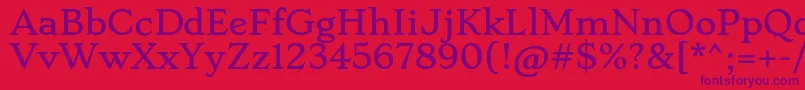 StokeRegular Font – Purple Fonts on Red Background