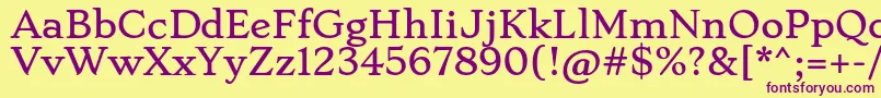 StokeRegular Font – Purple Fonts on Yellow Background