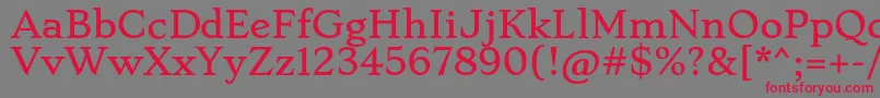 StokeRegular Font – Red Fonts on Gray Background