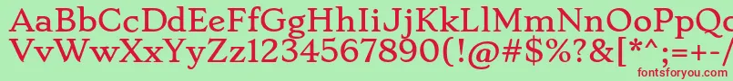 StokeRegular Font – Red Fonts on Green Background