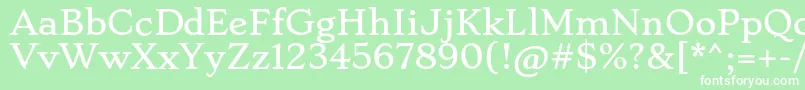 フォントStokeRegular – 緑の背景に白い文字