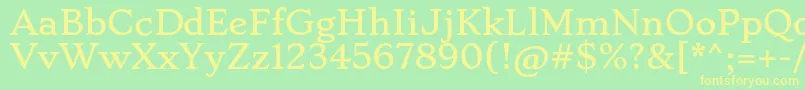 StokeRegular Font – Yellow Fonts on Green Background