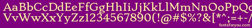 StokeRegular Font – Yellow Fonts on Purple Background