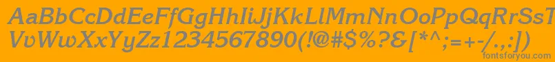 ItcKorinnaLtBoldKursiv Font – Gray Fonts on Orange Background