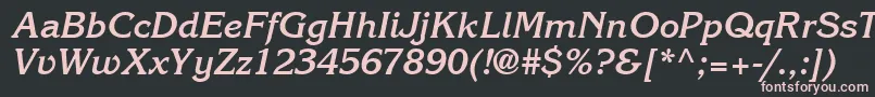 ItcKorinnaLtBoldKursiv Font – Pink Fonts on Black Background
