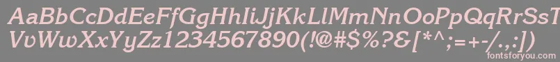 ItcKorinnaLtBoldKursiv Font – Pink Fonts on Gray Background