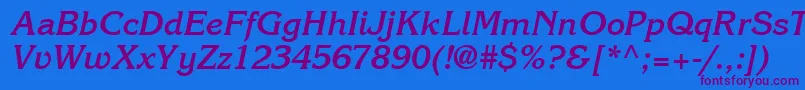 ItcKorinnaLtBoldKursiv Font – Purple Fonts on Blue Background