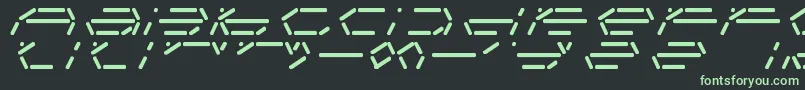 Czcionka FifteenSegmentRushRegularLdr – zielone czcionki na czarnym tle