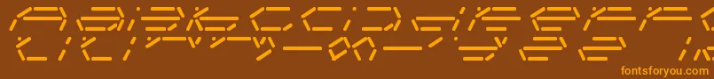 FifteenSegmentRushRegularLdr Font – Orange Fonts on Brown Background