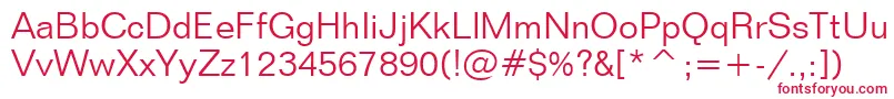 FolioLightBt Font – Red Fonts on White Background