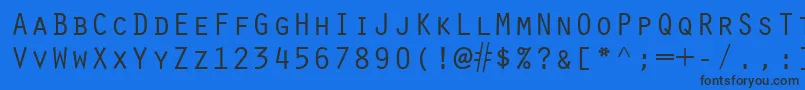 ScribeSsiSmallCaps Font – Black Fonts on Blue Background