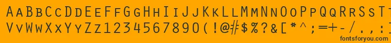 Шрифт ScribeSsiSmallCaps – чёрные шрифты на оранжевом фоне