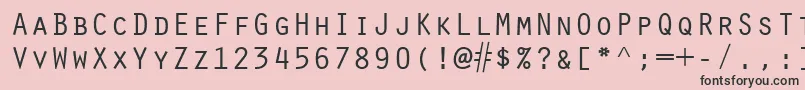 フォントScribeSsiSmallCaps – ピンクの背景に黒い文字