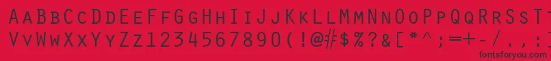 ScribeSsiSmallCaps Font – Black Fonts on Red Background
