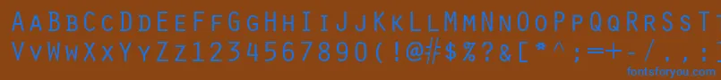 ScribeSsiSmallCaps Font – Blue Fonts on Brown Background