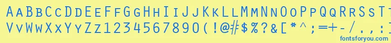 ScribeSsiSmallCaps Font – Blue Fonts on Yellow Background