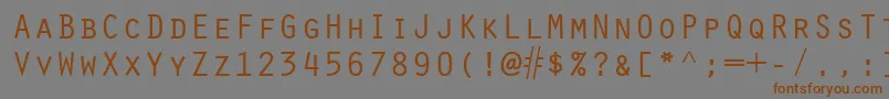 ScribeSsiSmallCaps Font – Brown Fonts on Gray Background