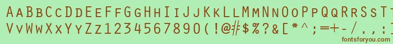 ScribeSsiSmallCaps Font – Brown Fonts on Green Background