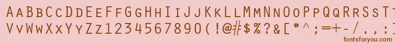 ScribeSsiSmallCaps Font – Brown Fonts on Pink Background