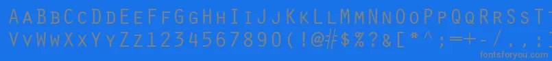 フォントScribeSsiSmallCaps – 青い背景に灰色の文字